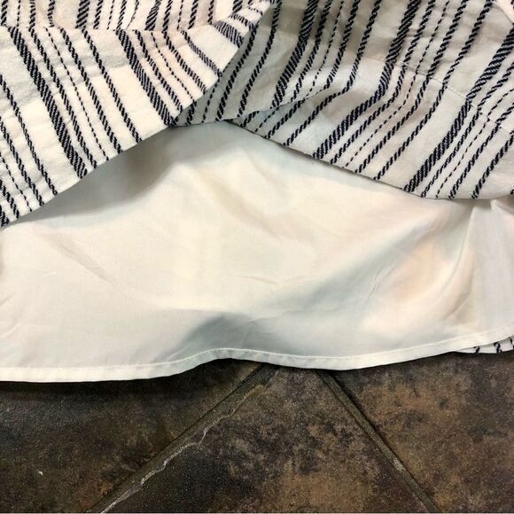 Ann Taylor Loft Nautical Blue and White Lined Dress Size XSP - Picture 8 of 11